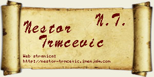 Nestor Trmčević vizit kartica